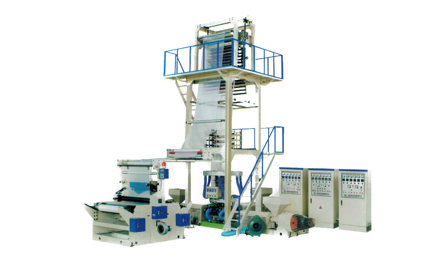 Three-layers��Co-extruding Low and High Density Polyethylene Film Blowing Machine